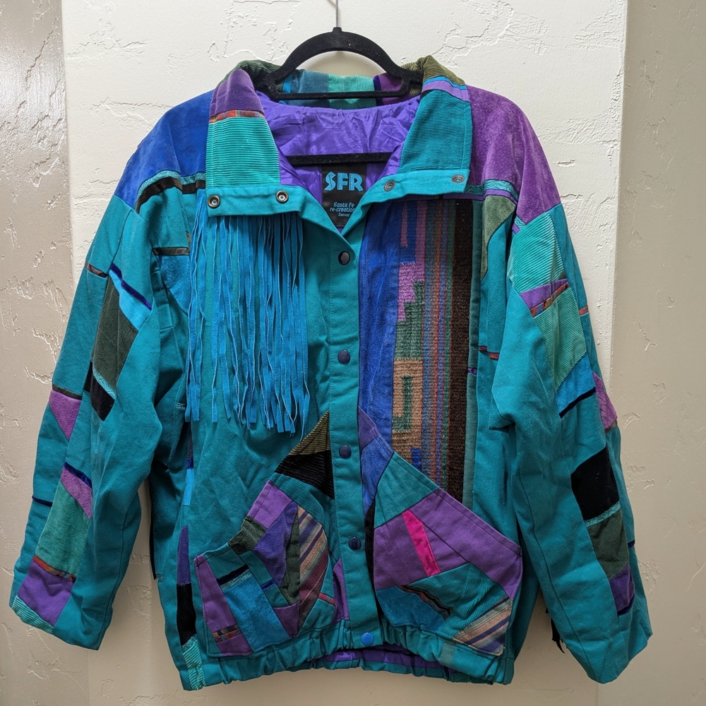 Vintage Multicolor Patchwork Jacket